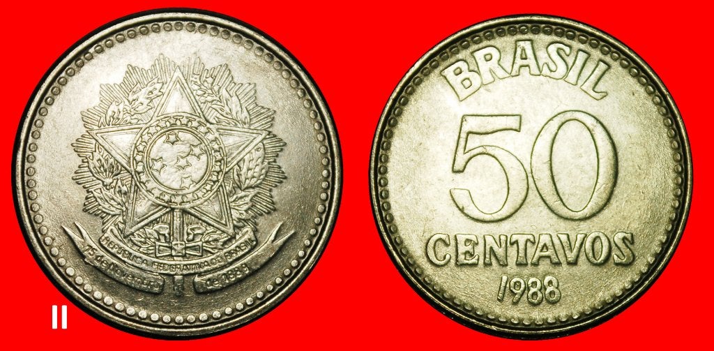 ⰊSOUTHERN CROSS 1986-1988: BRAZIL 50 CENTAVOS 1988 DISCOVERY, Ophalen of Verzenden, Zuid-Amerika, Losse munt