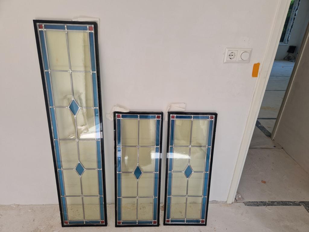 Glas in lood, Doe-het-zelf en Verbouw, Glas en Ramen, Ophalen of Verzenden, 80 tot 120 cm, Gevelraam of Ruit, Glas in lood