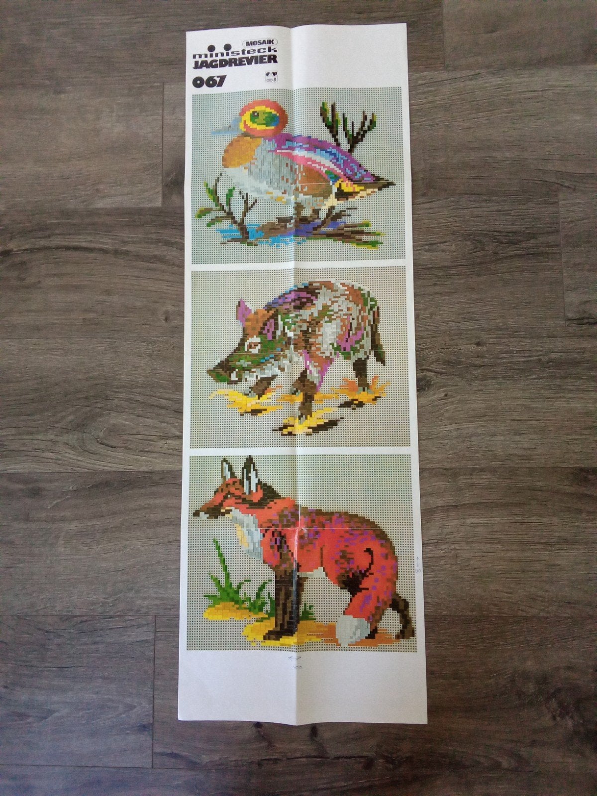 ministeck 17 voorbeeld poster 5 dieren, Ophalen, Voorbeeldboek
