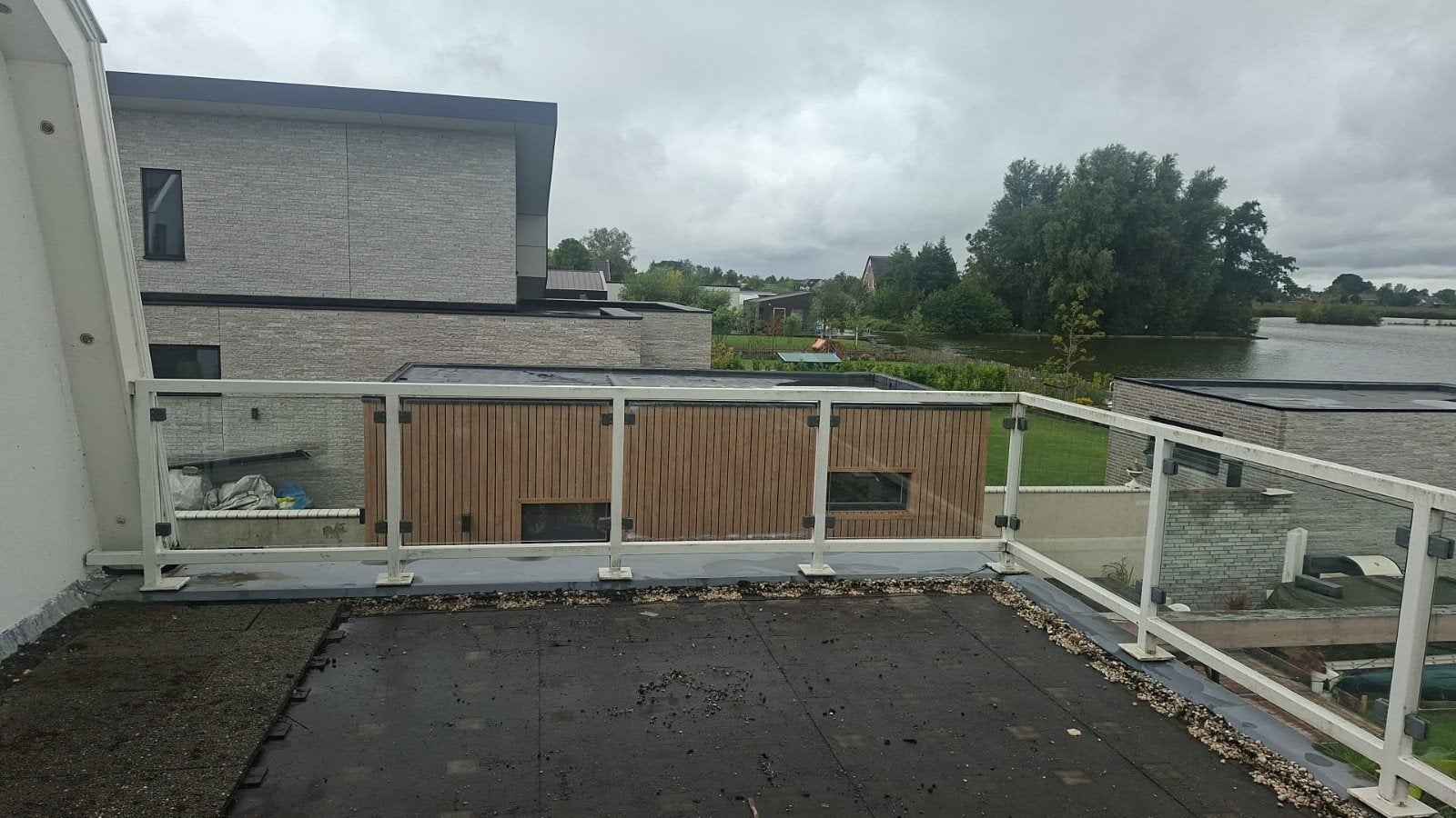 Glazen balustrade met verhoogd gedeelte, Ophalen, Gebruikt, Overige typen, 160 cm of meer