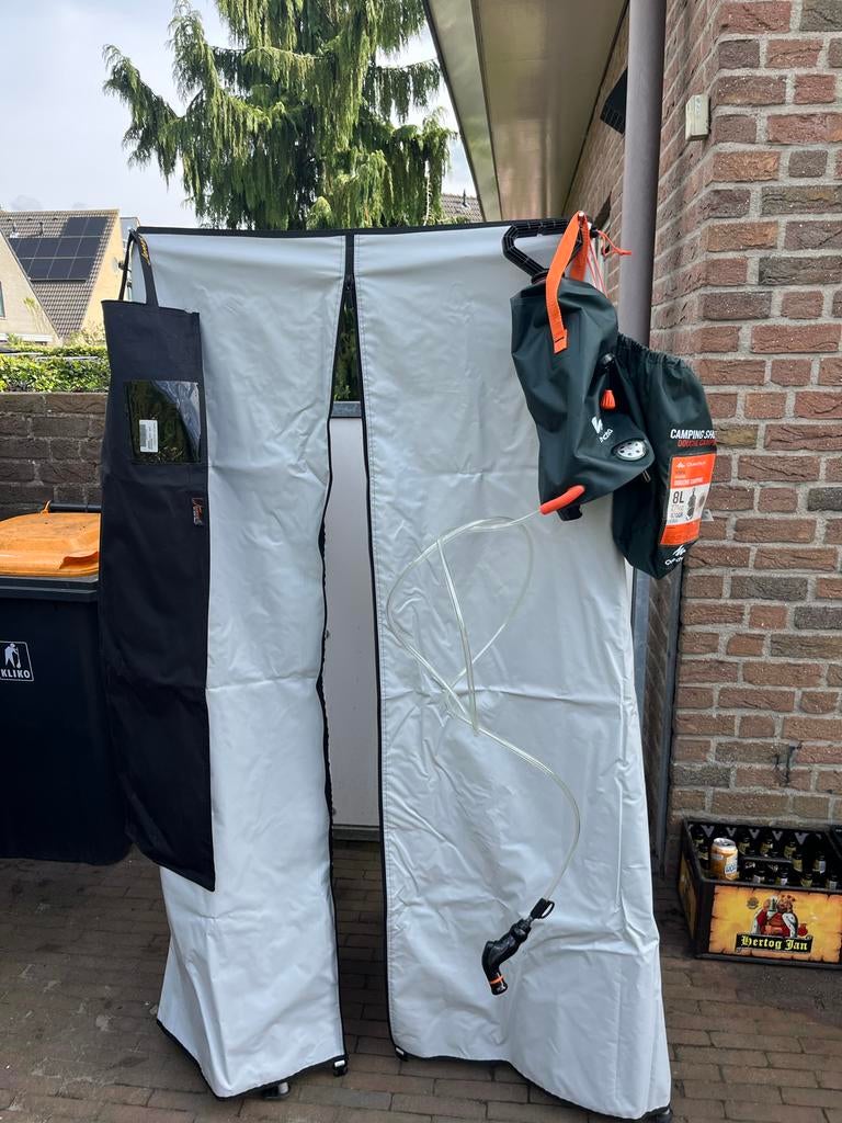 James Baroud douchetent met Quechua campingdouche 8L, Caravans en Kamperen, Ophalen of Verzenden, Zo goed als nieuw