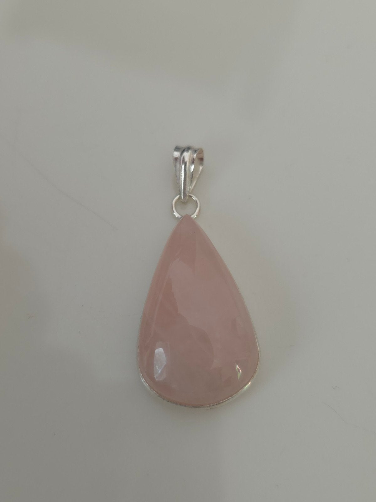Hanger rozenkwarts, Sieraden, Tassen en Uiterlijk, Kettinghangers, Zwanensingel 239, Steen of Mineraal, Roze, Opallove