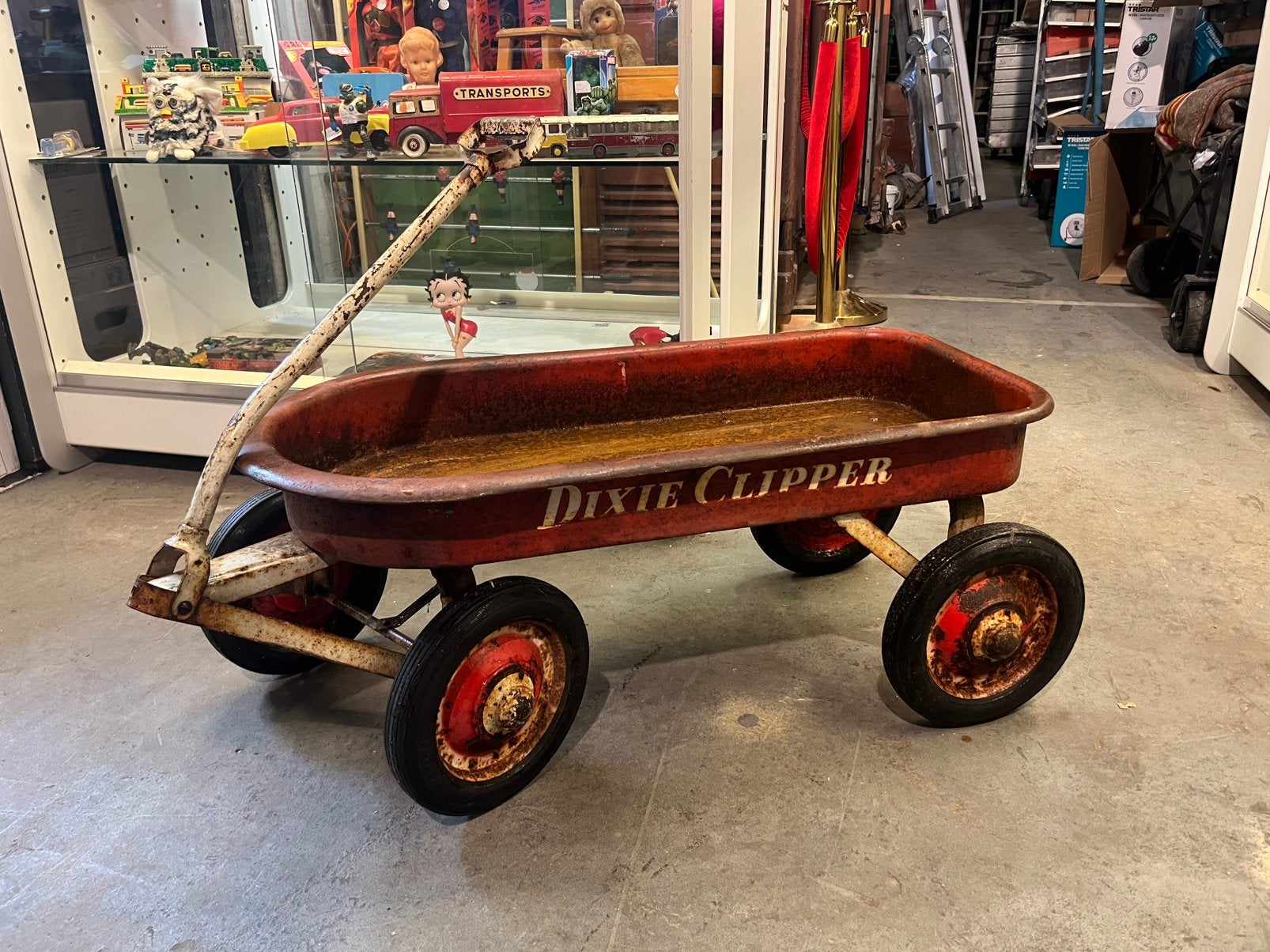 Vintage Amerikaanse Dixie Clipper bolderkar, Ophalen