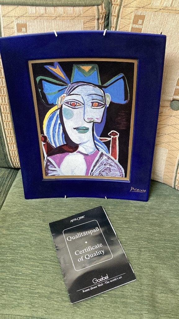Pablo Picasso Artis Orbis Goebel met certificaat 1996 Goebel, Ophalen, Steen of Keramiek, Wanddecoratie, Vrouw