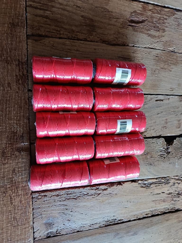Rood PP Touw 1.5 MM x 50 M - metseldraad, Ophalen of Verzenden, Nieuw