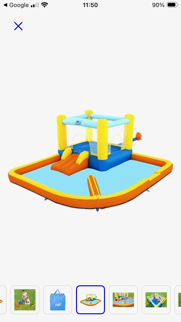 H2OGO! Beach Bounce Opblaasbaar Waterpark met Glijbaan, Ophalen, Zo goed als nieuw