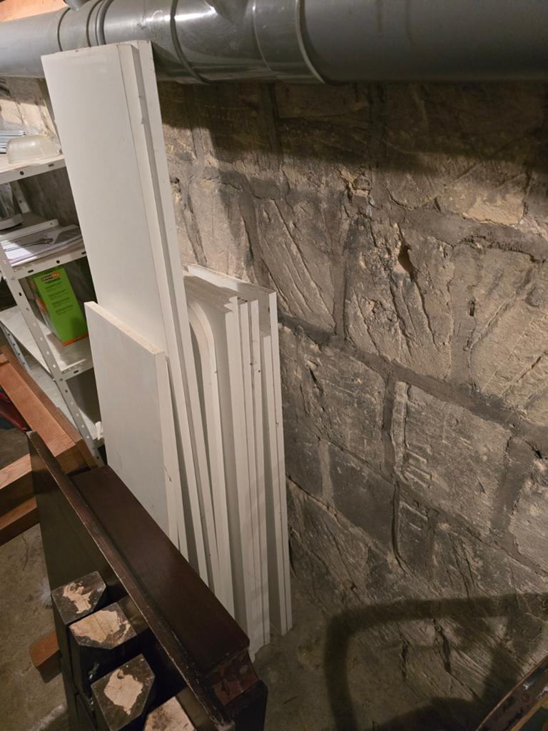 Planken verschillende afmetingen, wit, Ophalen