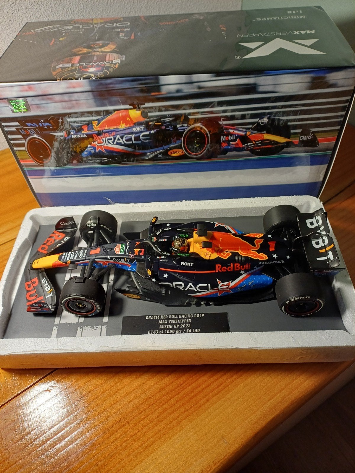 max verstappen 1 op 18 austin 2023, Ophalen of Verzenden, Zo goed als nieuw, Formule 1