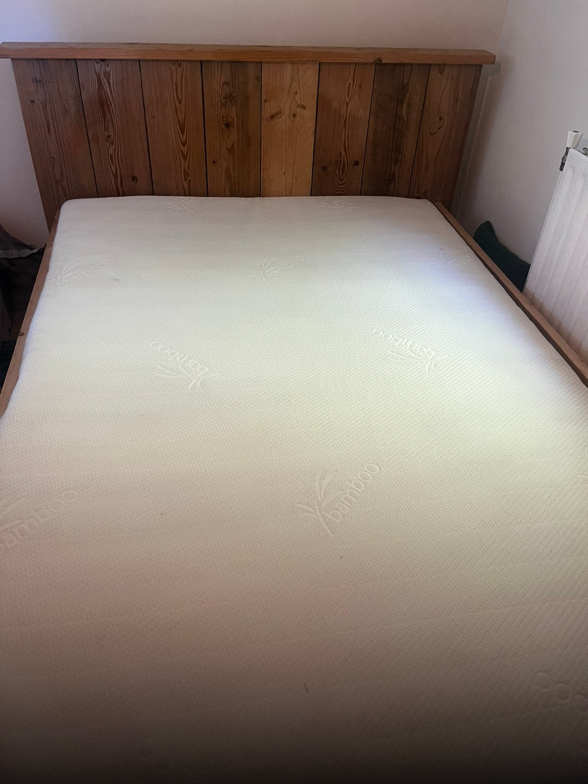 Twijfelaar bed steigerhout, Ophalen, Zo goed als nieuw, Twijfelaar