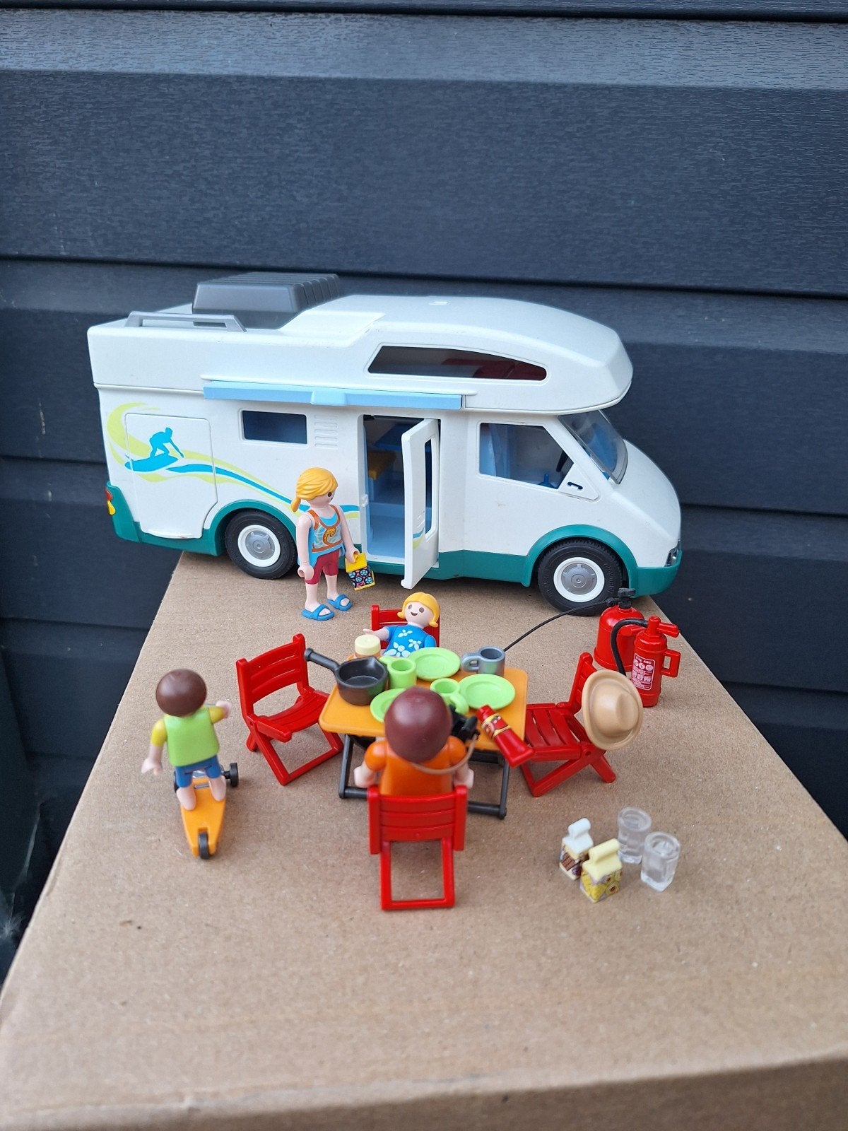 Playmobil camper compleet met toebehoren, Gebruikt, Complete set, Voertuig, Ophalen of Verzenden