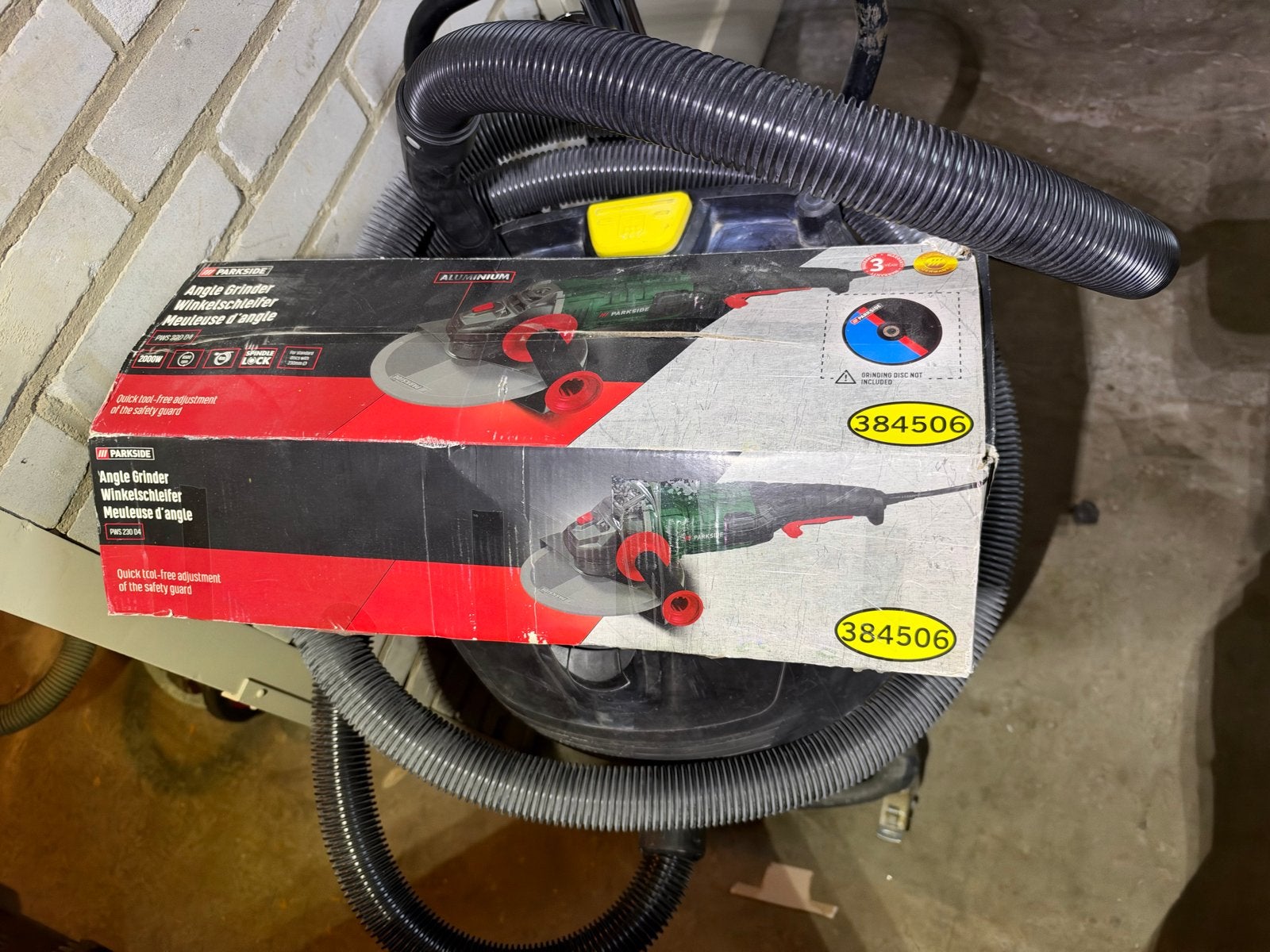 Parkside Haakse Slijper 2000 watt, Ophalen of Verzenden, Gebruikt, 1000 watt of meer, Haakse handslijpmachine