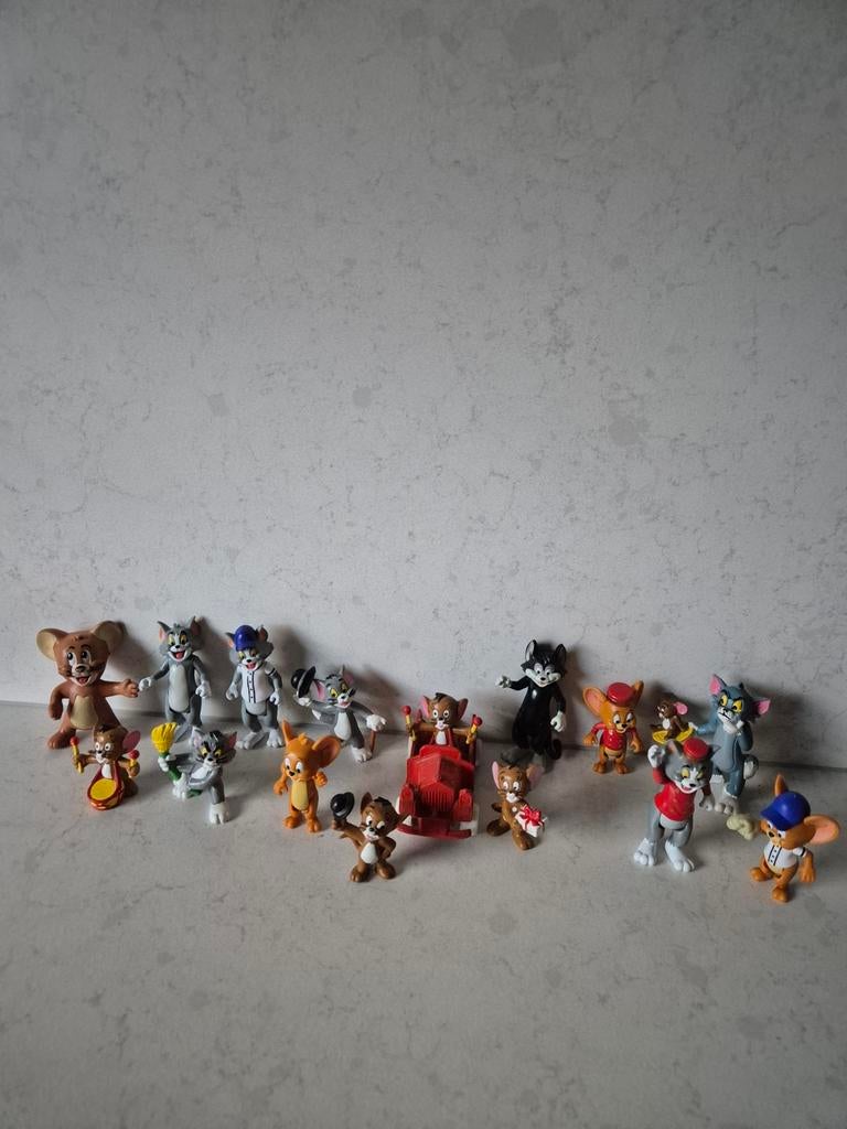 Tom en Jerry - 15x poppetjes, Ophalen of Verzenden, Zo goed als nieuw, Beeldje of Figuurtje
