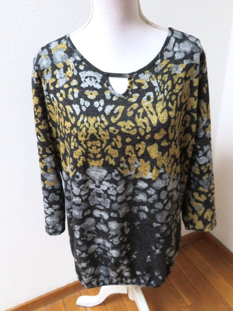 E15 ENJOY shirt zwart grijs maat XL 46/48, Kleding | Dames, Zwart, Maat 46/48 (XL) of groter, Enjoy, Ophalen of Verzenden