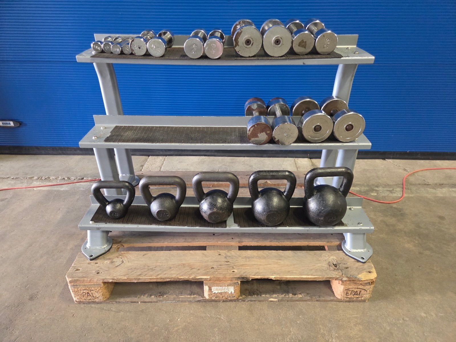 Kettelbell Kettelbells Dumbells gewichten met rek, Ophalen, Dumbbell