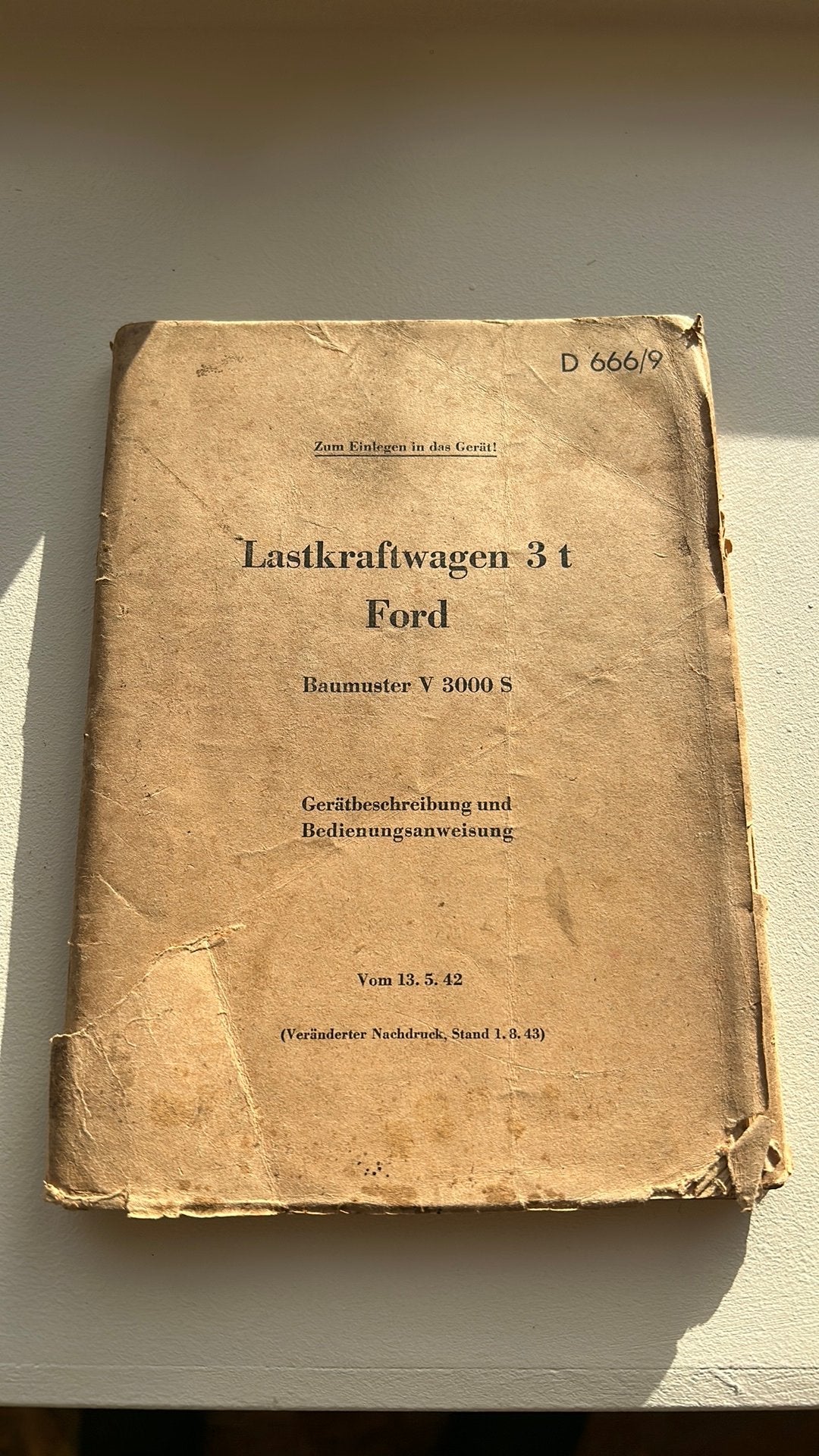 Wehrmacht Ford V300s. 3T manual, Ophalen of Verzenden, Duitsland
