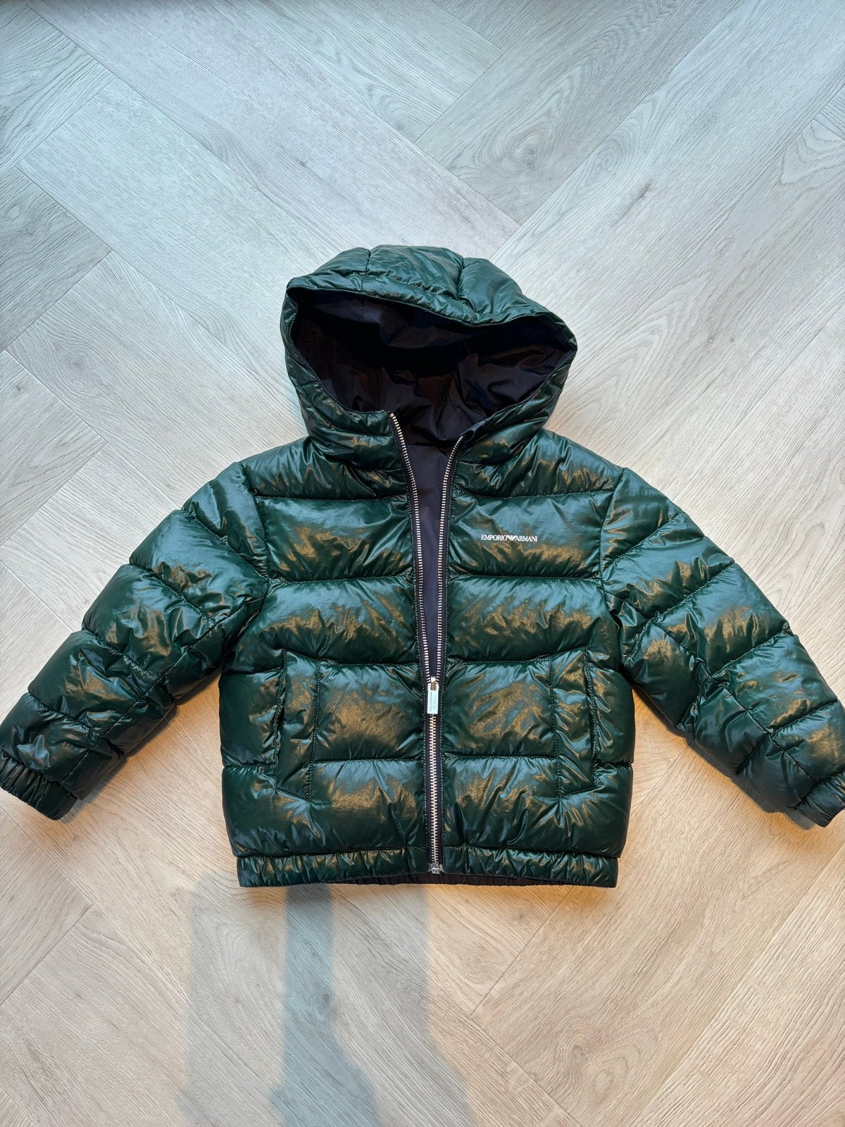 Emporio Armani Omkeerbare Jas - Groen/Blauw, Ophalen of Verzenden, Zo goed als nieuw, Jongen of Meisje