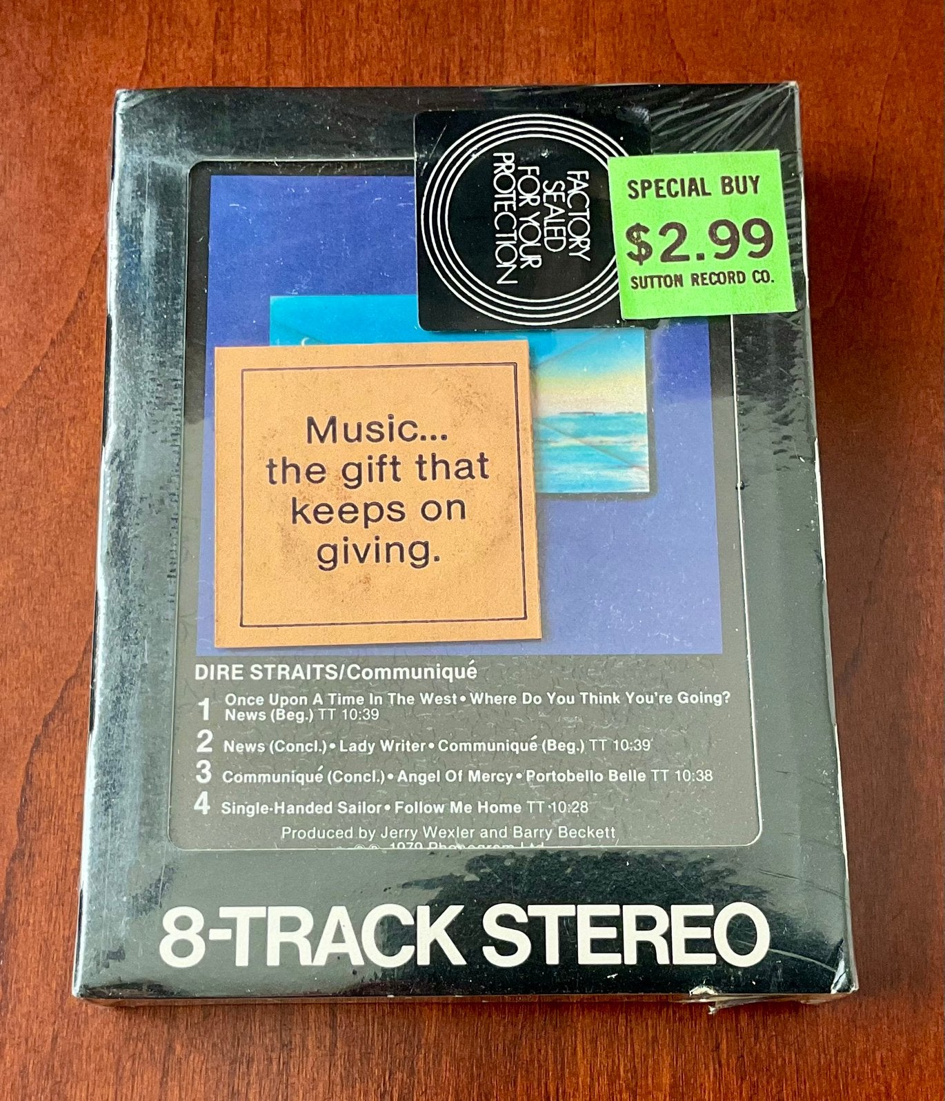DIRE STRAITS - Communiqué 8-Track Stereo Tape  - GESEALD!, 1 bandje, Ophalen of Verzenden, Origineel, Nieuw in verpakking