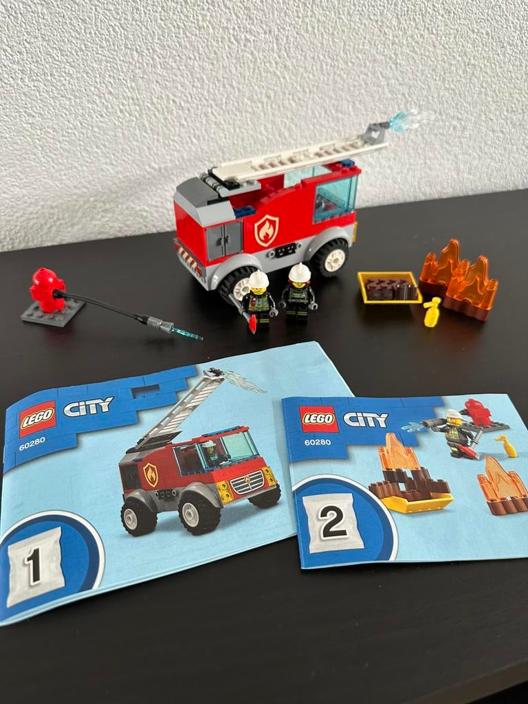Lego City Ladderwagen, Ophalen of Verzenden, Zo goed als nieuw, Complete set, Lego
