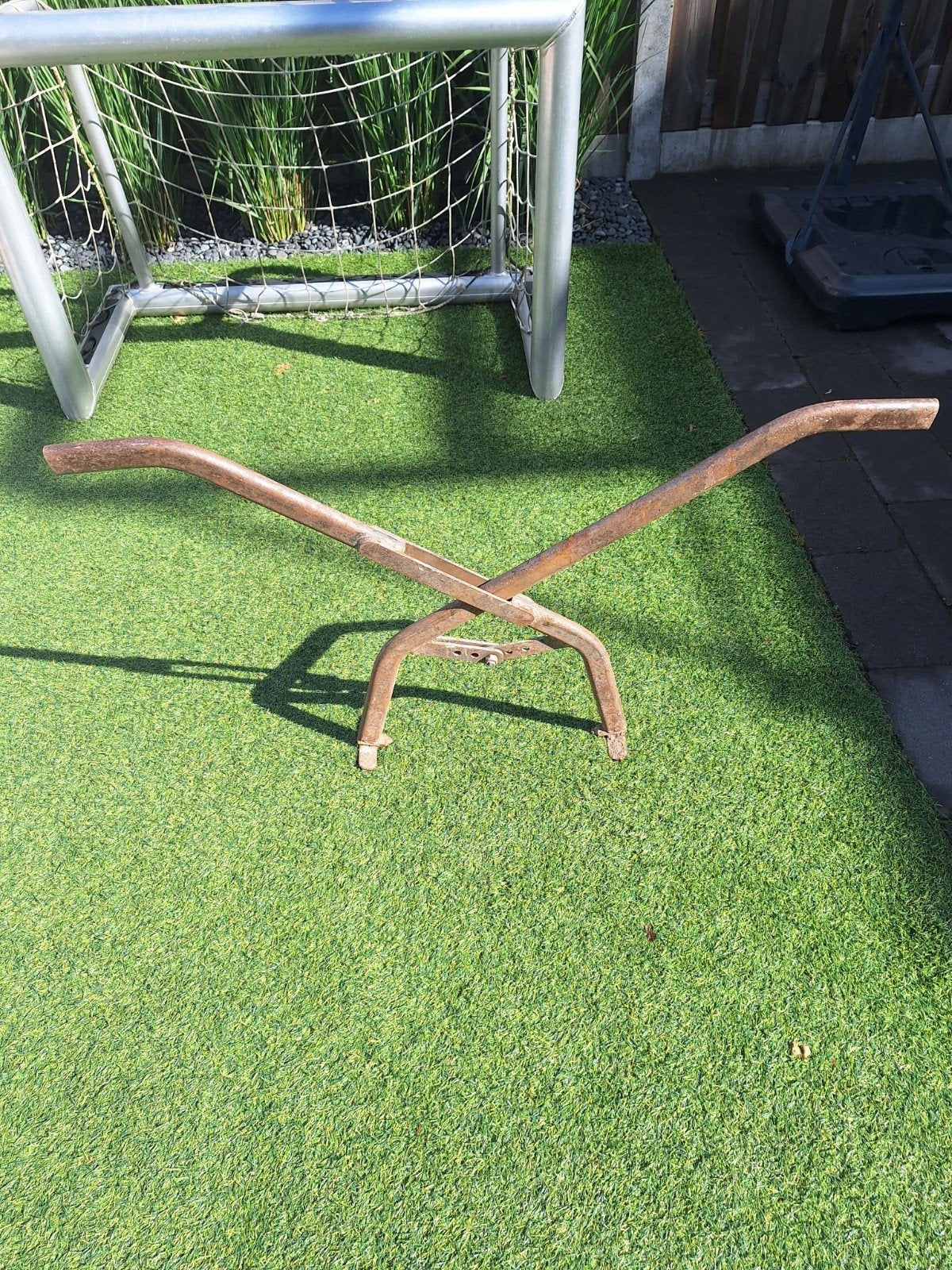 Oude handploeg / cultivator, Ophalen