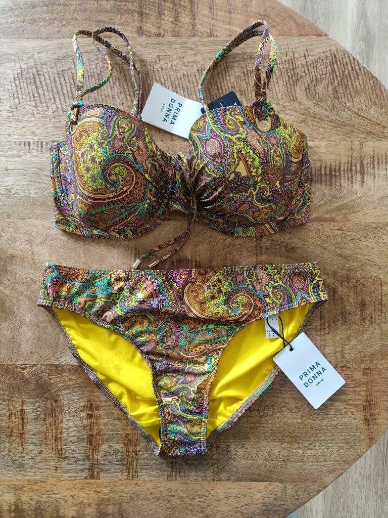 Prima donna bikini 75 E broekje 38 Nieuw geel multicolor 75E, Kleding | Dames, Badmode en Zwemkleding, Geel, Nieuw, Ophalen of Verzenden
