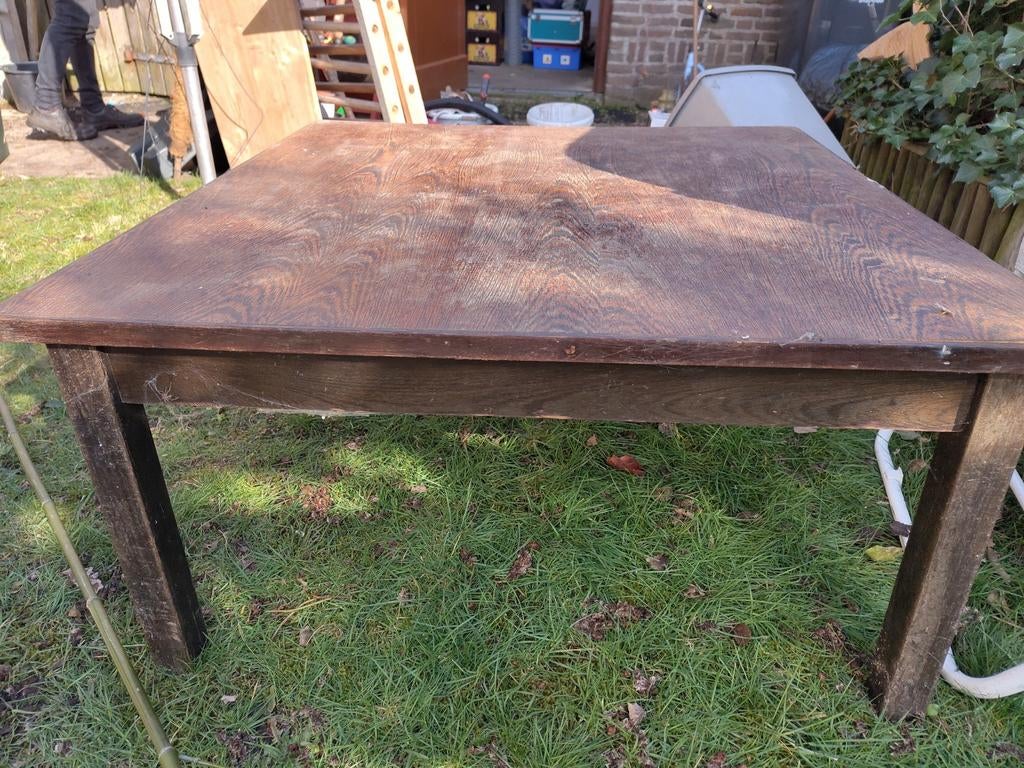 Stevige lage tafel - 90*90, Ophalen, Gebruikt, 50 tot 100 cm, Rustiek