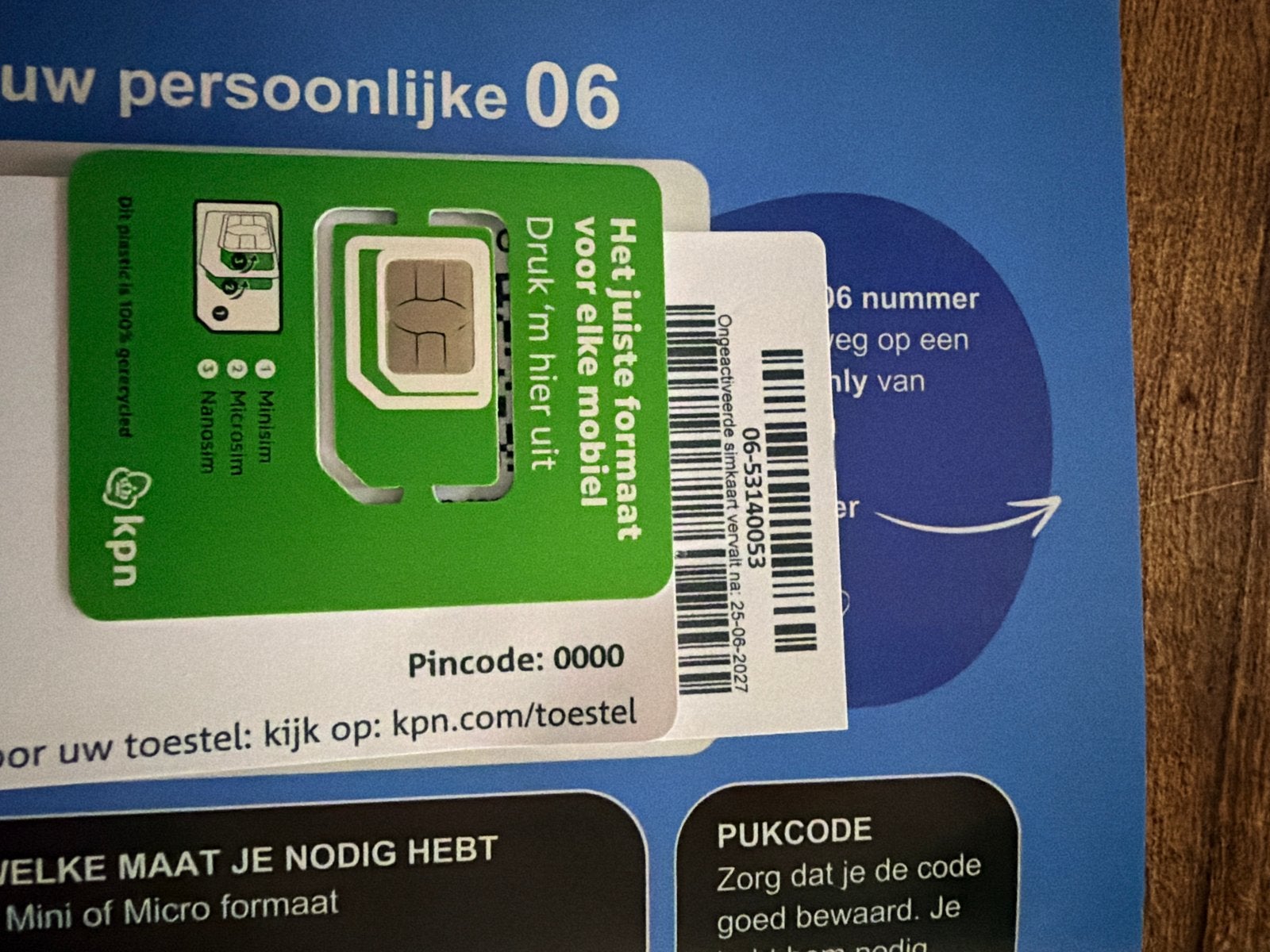Makkelijk 06 nummer KPN 06 53140053, Verzenden, Nieuw, KPN, Simkaart