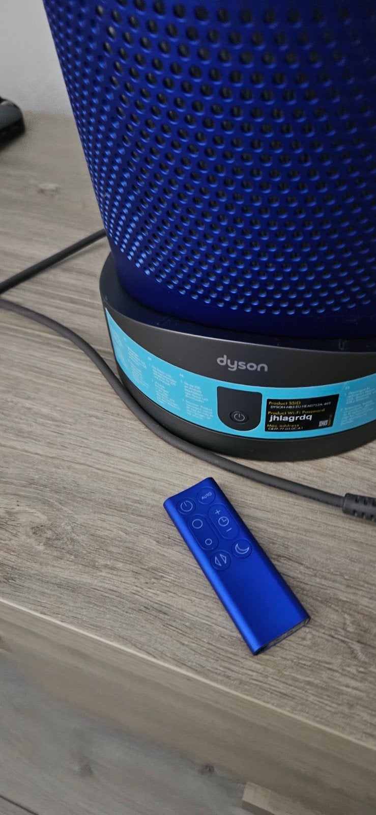 Dyson Ventilator met Afstandsbediening - Blauw, Witgoed en Apparatuur, Ophalen, Ventilator met afstandsbediening, Zo goed als nieuw