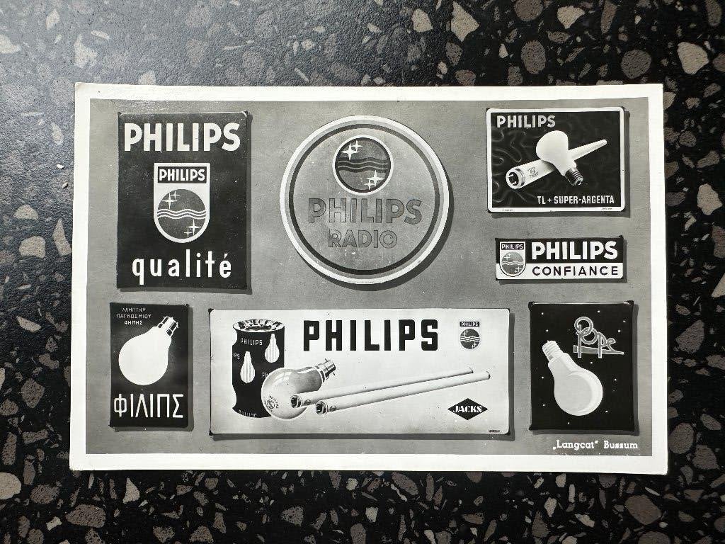 Langcat Bussum kaart. Philips Pope Radio Jacks borden., Verzamelen, Ophalen of Verzenden, Gebruikt, Overige typen