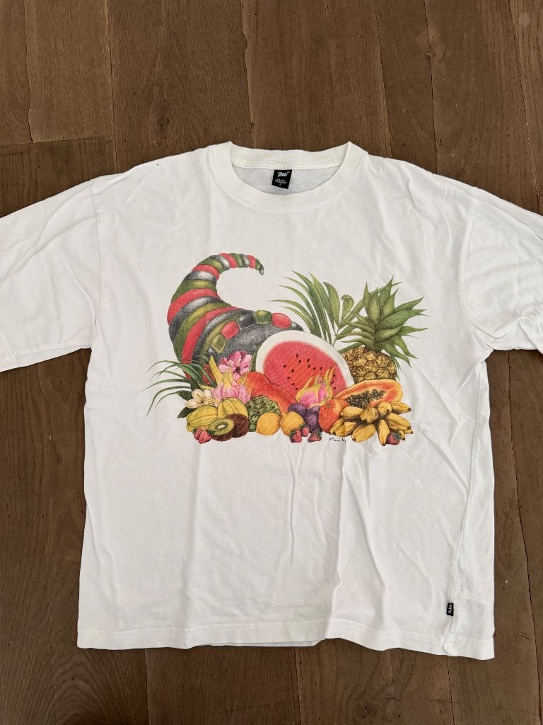 T shirt Patta maat S met fruit print, Kleding | Heren, T-shirts, Wit, Ophalen of Verzenden, Patta, Gedragen