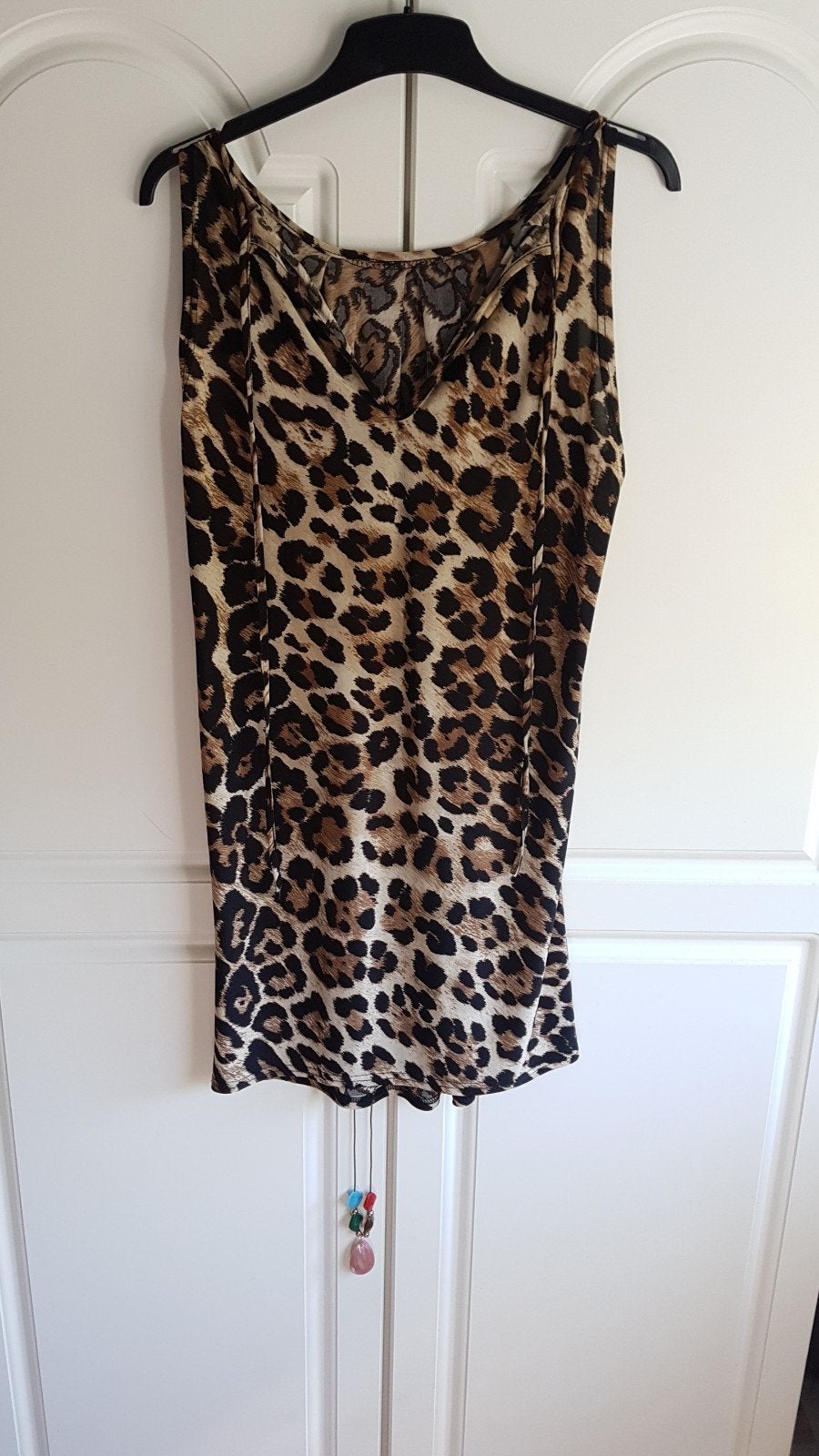 dames top leopard bruin one size, Verzenden, Zo goed als nieuw, Meerkleurig, Zonder mouw