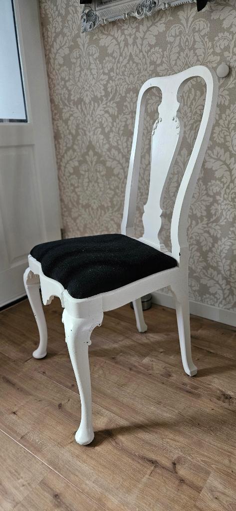 Pander eetstoelen 4 stuks, Ophalen, Gebruikt, Barok Queen Anne, Stof
