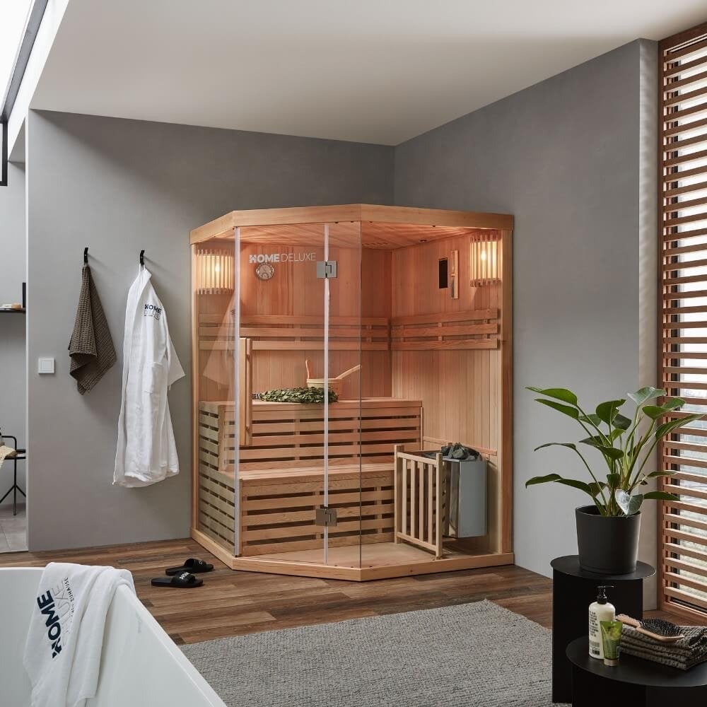 Complete Finse Sauna - Zo goed als nieuw, Sport en Fitness, Sauna, Ophalen, Fins of Traditioneel, Complete sauna, Zo goed als nieuw