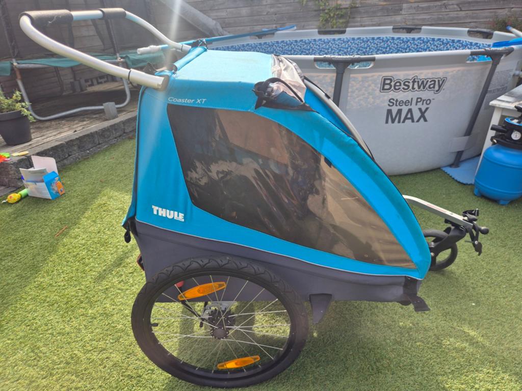Thule fietskar, Ophalen, Gebruikt, Thule Coaster XT, Opvouwbaar