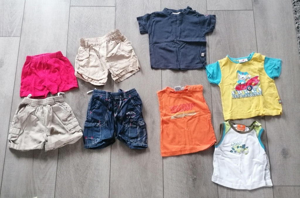 8 delig zomerpakket kleding jongen maat 74, Kinderen en Baby's, Babykleding | Maat 74, Ophalen of Verzenden, Gebruikt, Jongetje