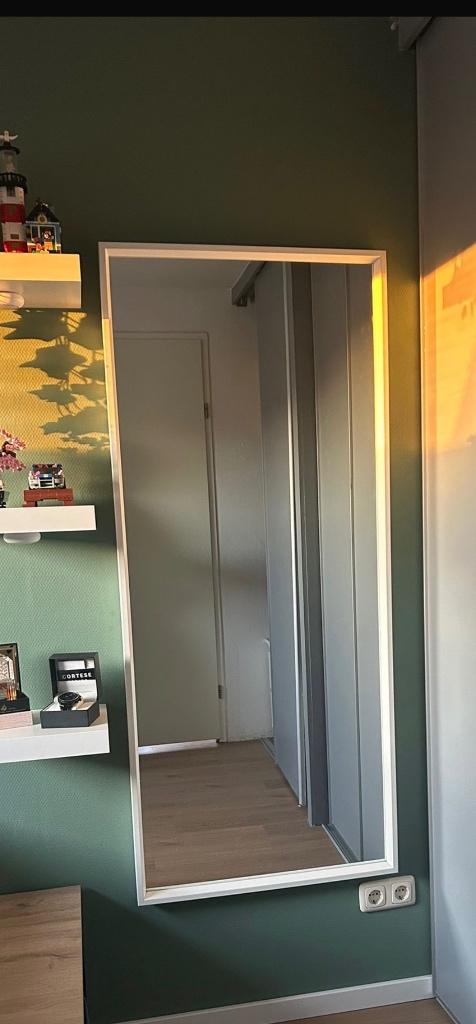 Spiegel Nissedal IKEA wit 65 x 150 cm, Ophalen, Gebruikt, 150 tot 200 cm, Rechthoekig