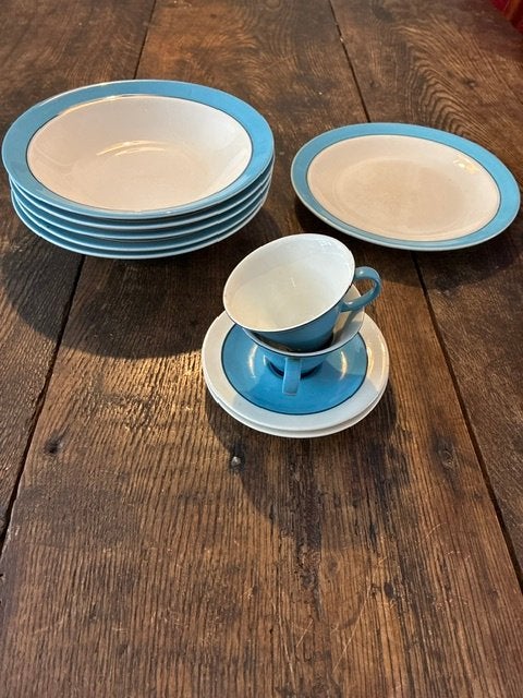 Arabia halequin blue kopjes en borden, Antiek en Kunst, Ophalen of Verzenden