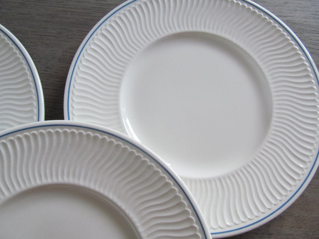 5 Villeroy & Boch Filet Blue Gebaks Borden, Keramiek, Ophalen of Verzenden, Zo goed als nieuw, Bord(en)