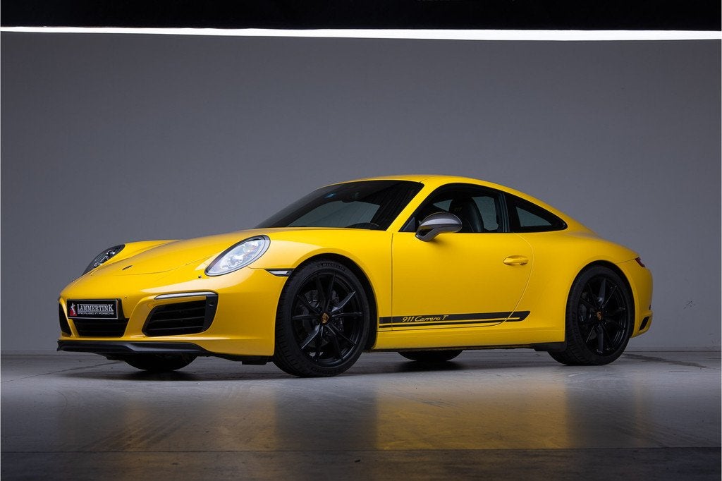 Porsche 911 3.0 Carrera T (bj 2018, automaat), Auto's, Porsche, Achterwielaandrijving, Gebruikt, Geel, 2 stoelen