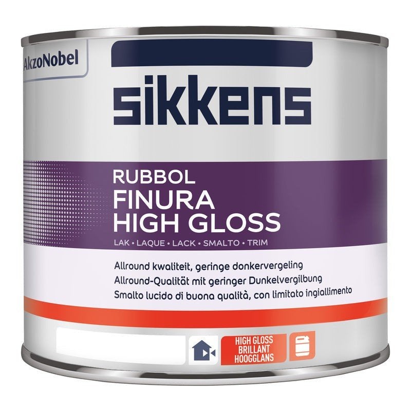 Sikkens Rubbol Finura Lak - Hoogglans Antraciet RAl 7021, Nieuw, Ophalen of Verzenden, Lak, Grijs