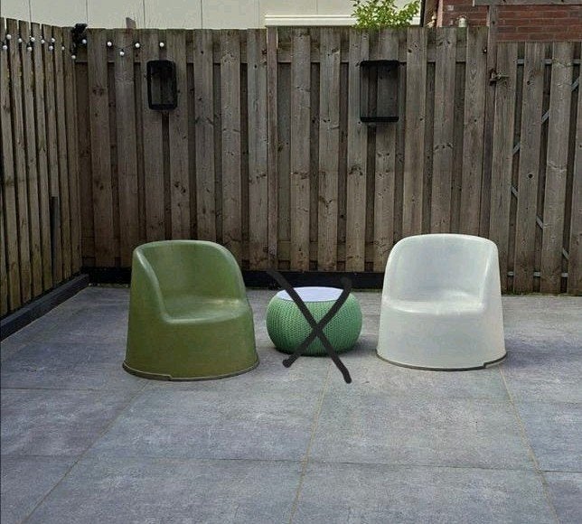 Tuinstoelen Knut and Marianne Hagberg Ikea samen €20, Ophalen, Gebruikt, Kunststof, Stapelbaar
