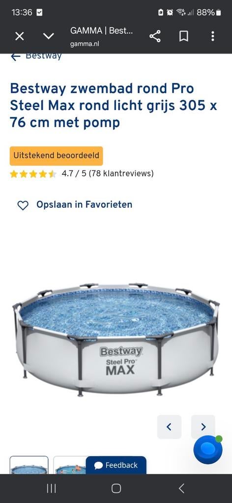 Zwembad groot rond, Minder dan 80 cm, Rond, Ophalen of Verzenden, Zo goed als nieuw