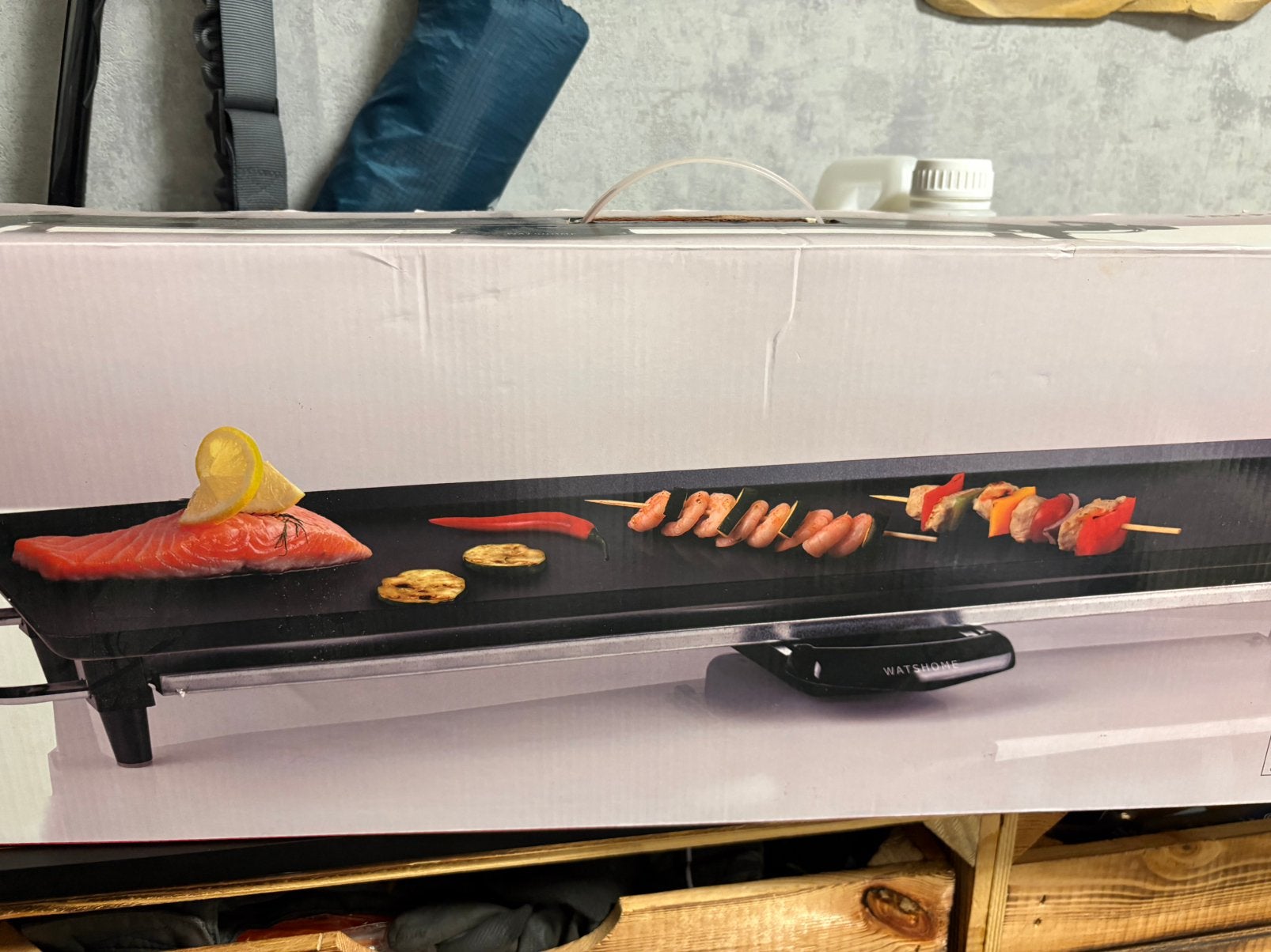 Grillplaat + 6 boorden, Ophalen, Gebruikt