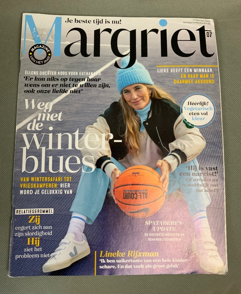 Tijdschrift Margriet 07 1-7 februari 2024 - Jeangu Marcooy, Ophalen of Verzenden, Gelezen, Damesbladen