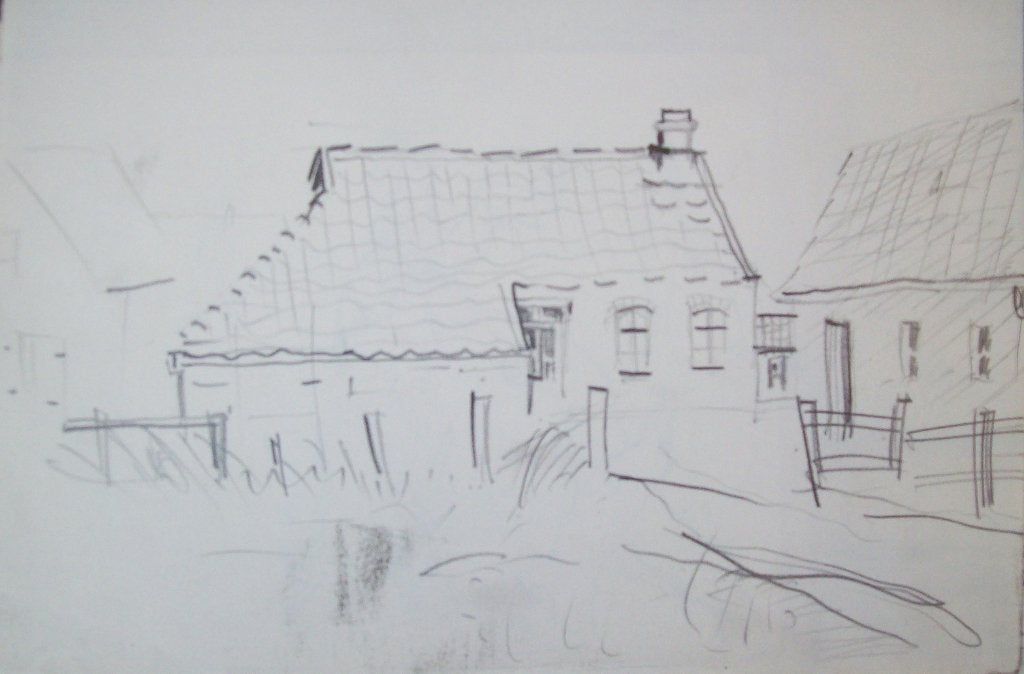 Mooie kunst v/h Grafiekkabinet 6 x Tekening Waddeneilanden, Antiek en Kunst, Ophalen of Verzenden