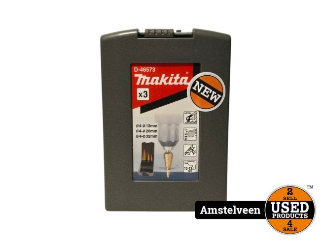 Makita Trappenboorset Hss D-46573 | Nieuw, Makita, Nieuw, Support@makita.com, Makita Corporation, 3-11-8, Sumiyoshi-cho, 
Anjo, Aichi 446-8502
Japan