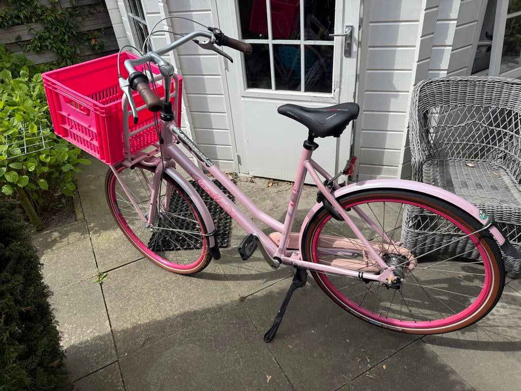 Roze Gazelle Miss Grace dames/meisjes fiets, Fietsen en Brommers, Schijfrem, Ophalen, 26 inch of meer, Handrem