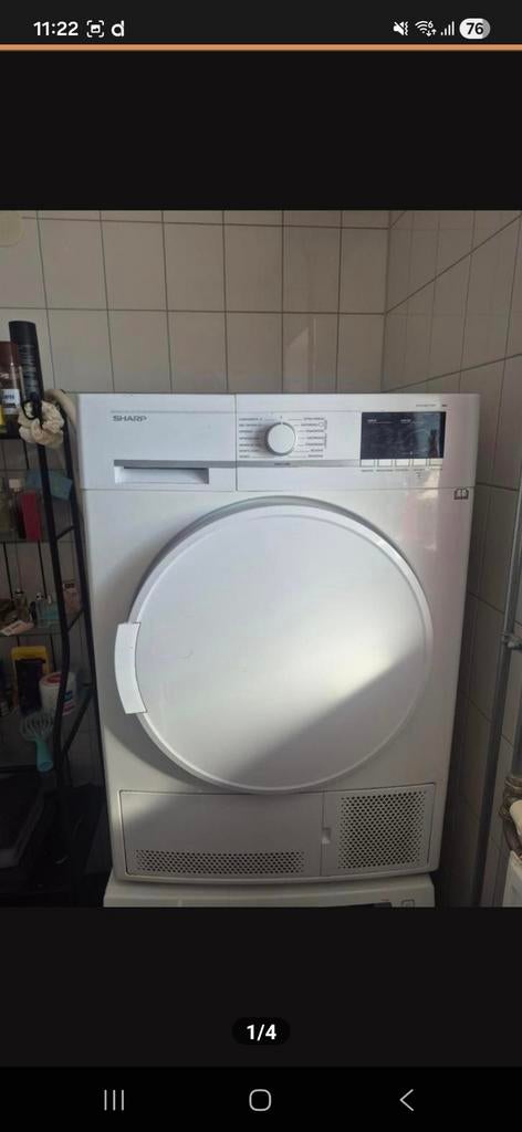 Sharp condensdroger - Gebruikt met lichte schade, Witgoed en Apparatuur, Wasdrogers, Ophalen, 6 tot 8 kg, Gebruikt, Voorlader