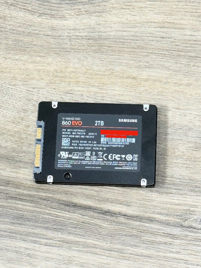 Samsung 860 EVO 2TB SSD 2.5" SATA, Computers en Software, Intern, 2TB, Ophalen of Verzenden, Zo goed als nieuw