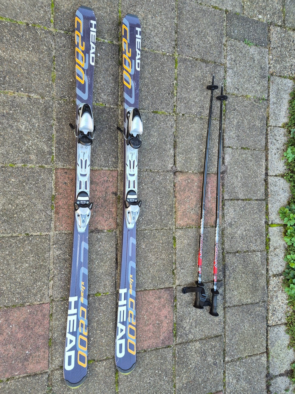Head C200 Ski's 170 cm met stokken en tas, Sport en Fitness, Ophalen