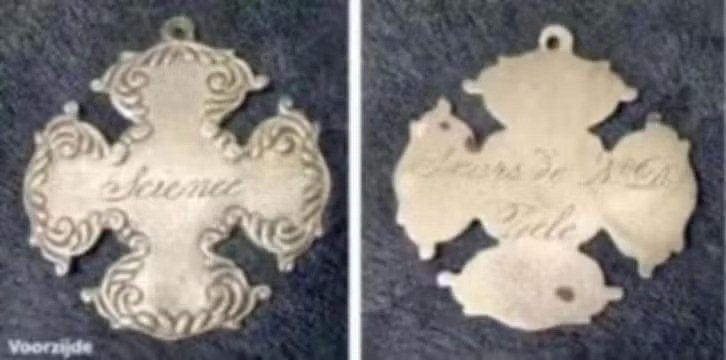 Oude zilveren medaille O.L.V. zusters uit Zele, Belgie, Verzenden, Zilver, Buitenland